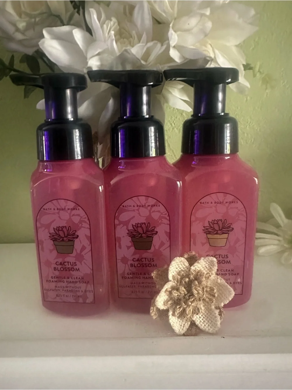Bath & Body Works Cactus Blossom Foaming Hand Soap - Pink with Black Pump